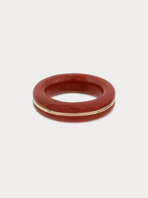 Essential Gem Stacker Ring - Red Jasper (Lavet til ordre)