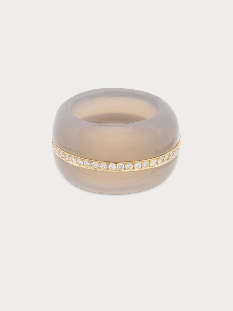 Stone Linings Light grey Cocktail Ring (Made to Order)