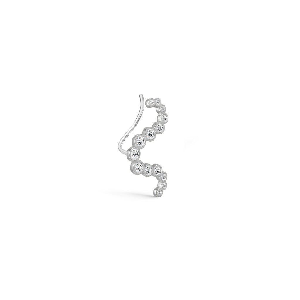 The Star Silver Earring w. Zirconia