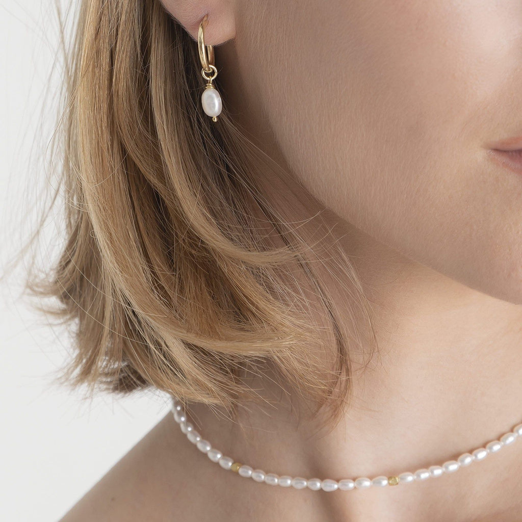 Macarelleta 18K Forgyldt Halskæde m. Perler