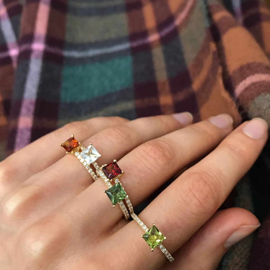 Firenze Ring Gold, White, Red