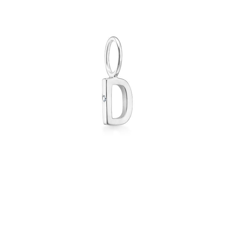 My D Anhänger aus 18K Weißgold I Diamant
