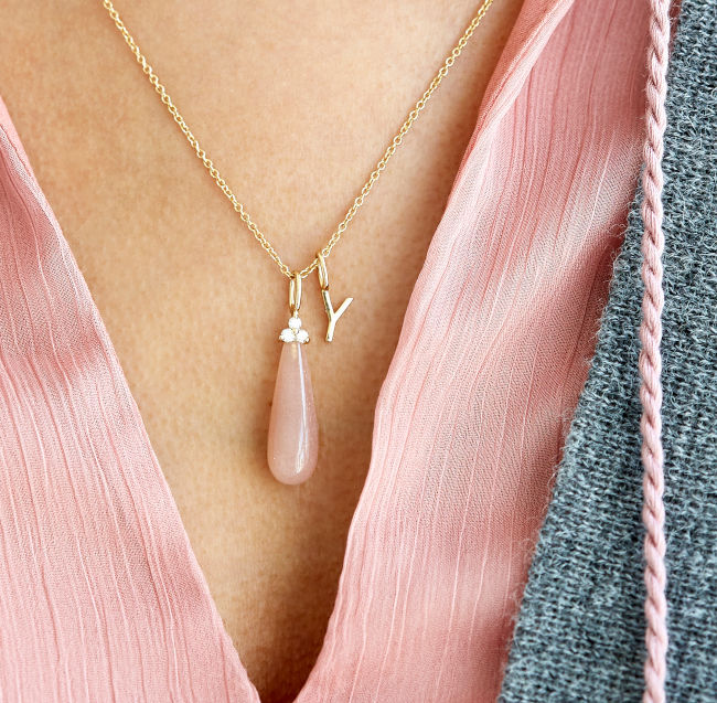 My C 18K Gold Pendant w. Diamond