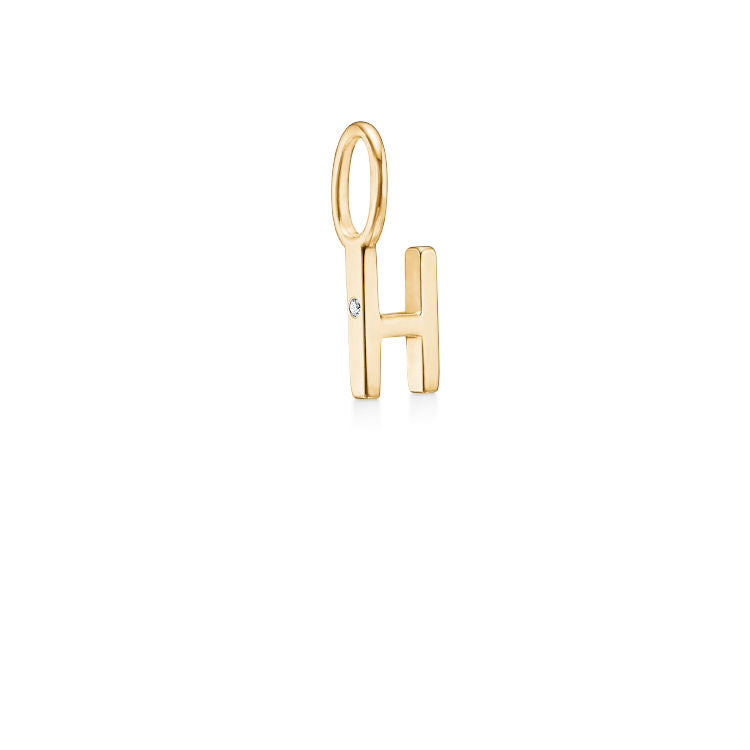 My H 18K Gold Pendant w. Diamond