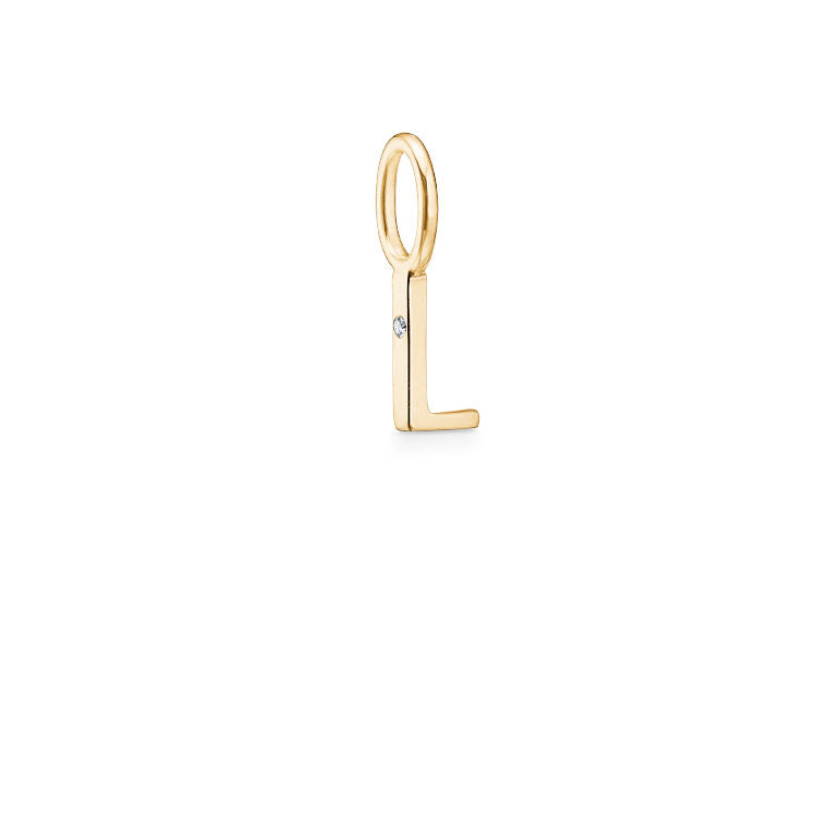My L 18K Gold Pendant w. Diamond