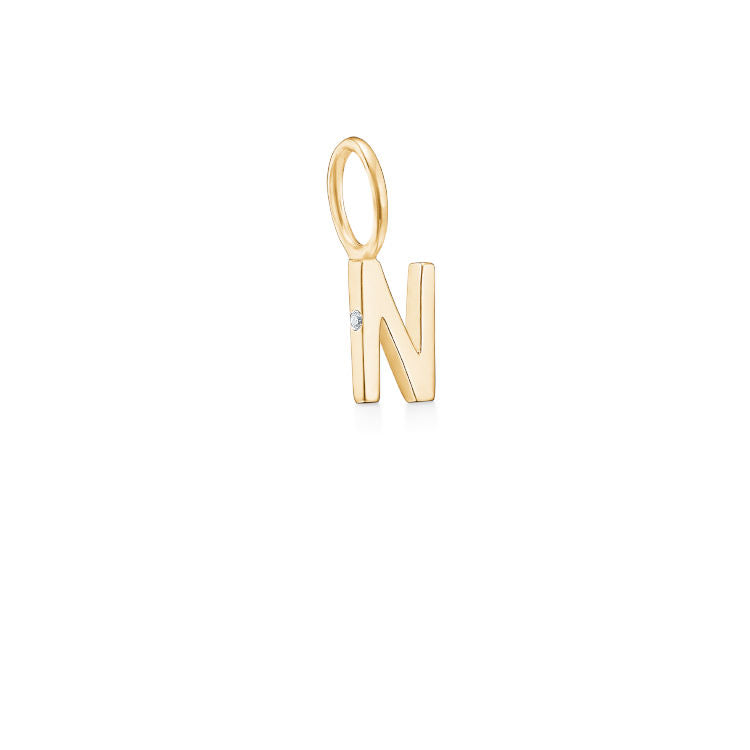My N 18K Gold Pendant w. Diamond