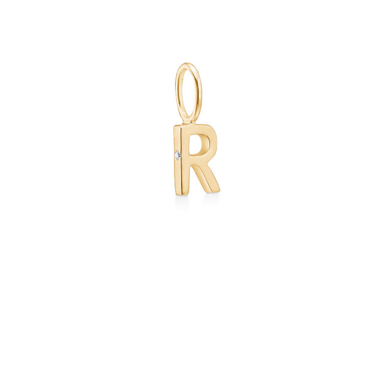 My R 18K Gold Pendant w. Diamond