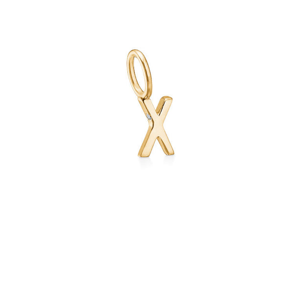 My X 18K Gold Pendant w. Diamond