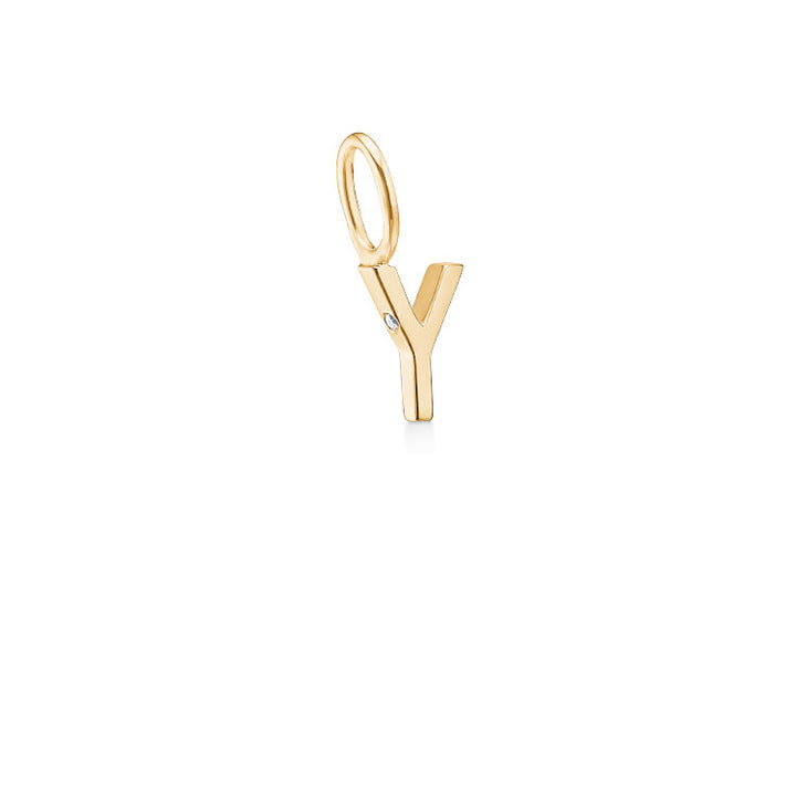 My Y 18K Gold Pendant w. Diamond