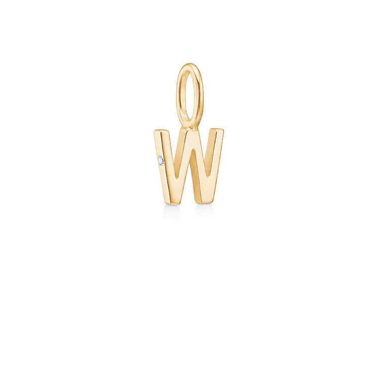 My W 18K Gold Pendant w. Diamond
