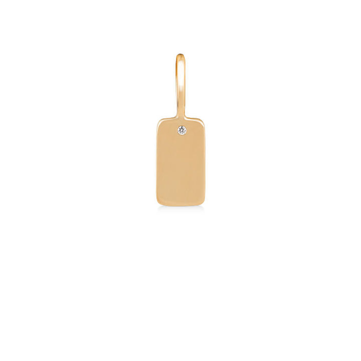 Rock Square Anhänger aus 18K Gelbgold I Diamant