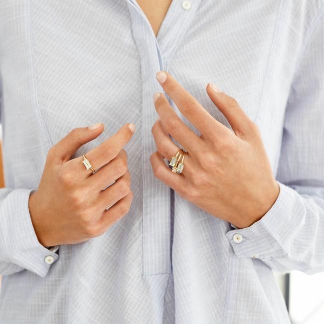 Nord 18K Gold Ring w. Aquamarine