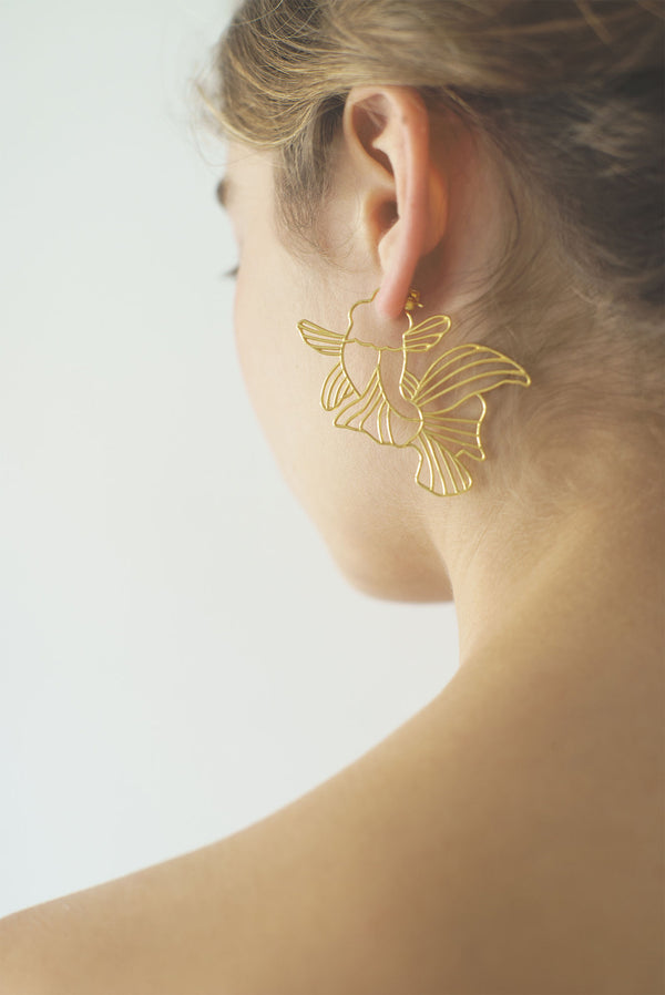 Koi Gold Plated Earrings