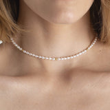Macarelleta 18K Gold Plated Necklace w. Pearls