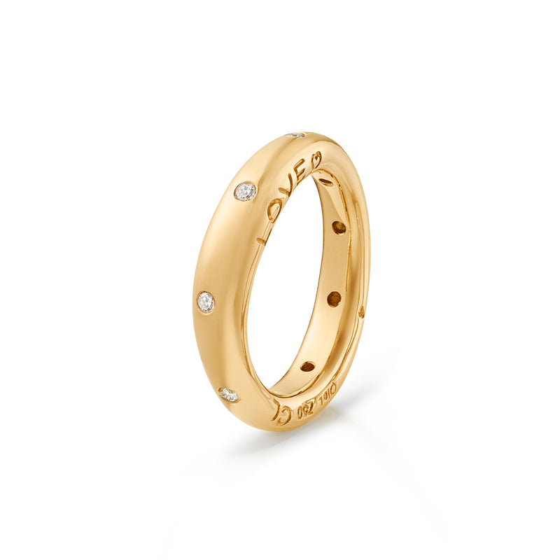 Love 4 18K Gold Ring w. Diamonds