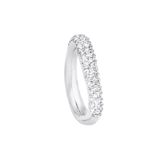 Love 4 Pavé 18K White Gold Ring w. Diamonds