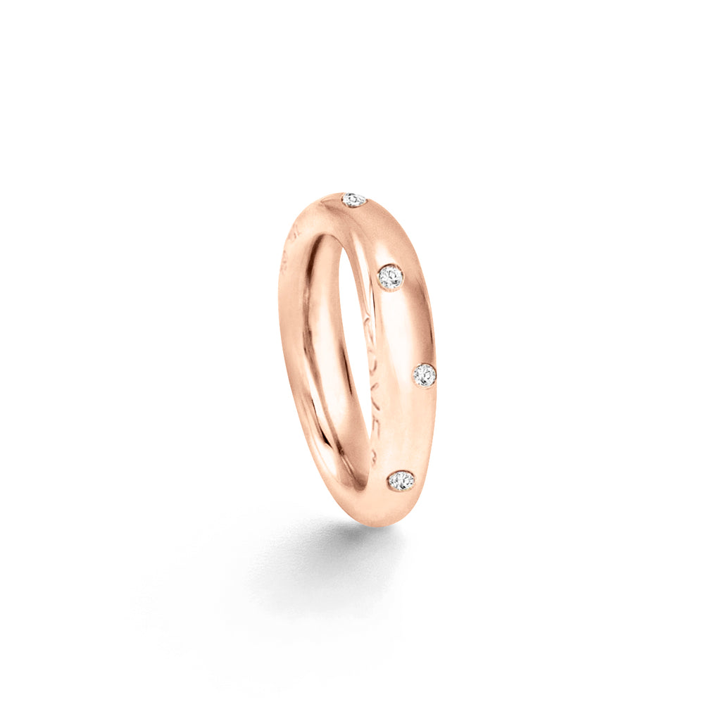 Love 4 18K Rosegold Ring w. Diamonds