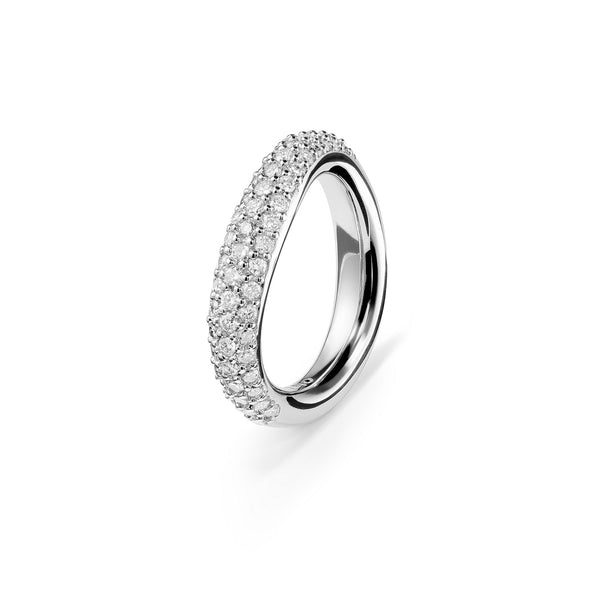 Love 5 Pavé-Ring aus 18K Weißgold I Diamanten