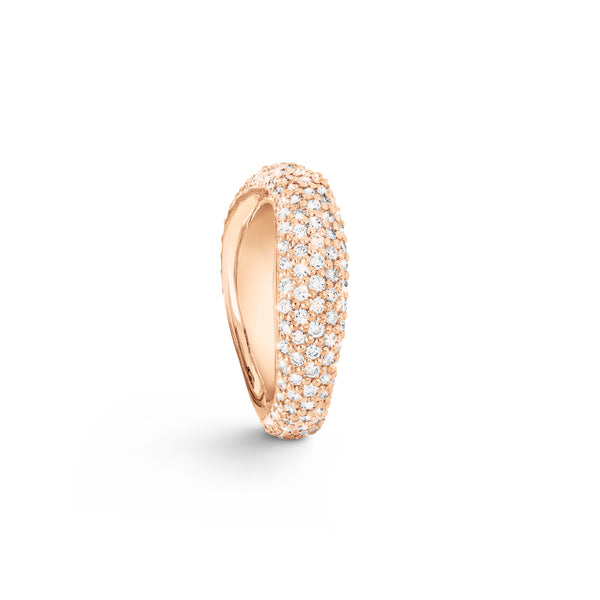 Love 5 Pavé-Ring aus 18K Rosegold I Diamanten