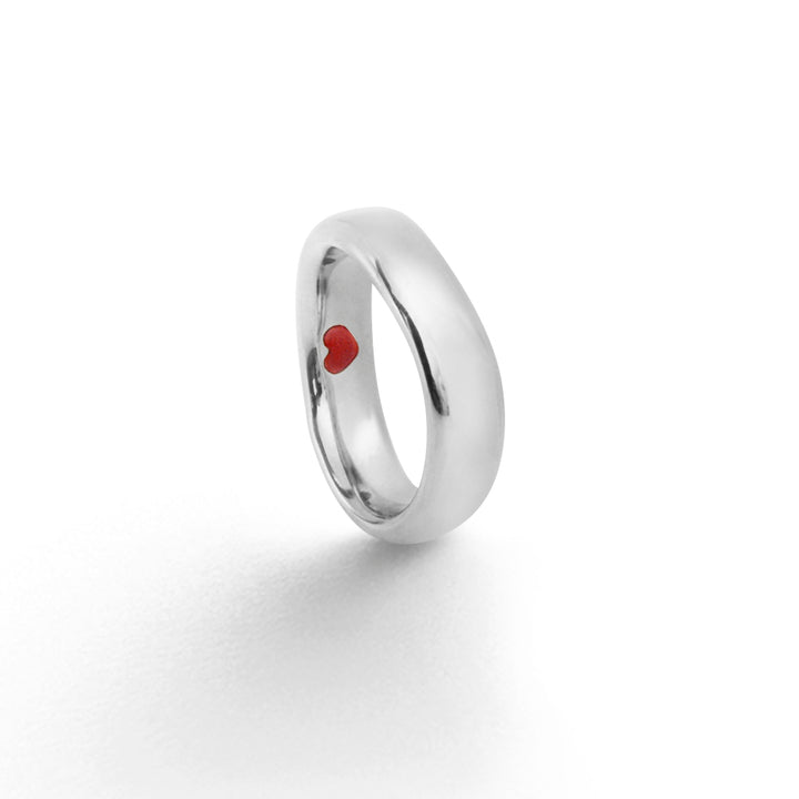 Love 6 18K Polished Whitegold Ring