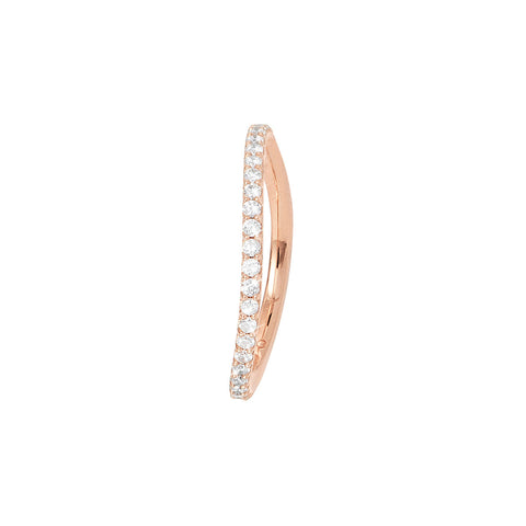 Ole Lynggaard Love Bands Curved 18K Rosegold Ring Diamonds