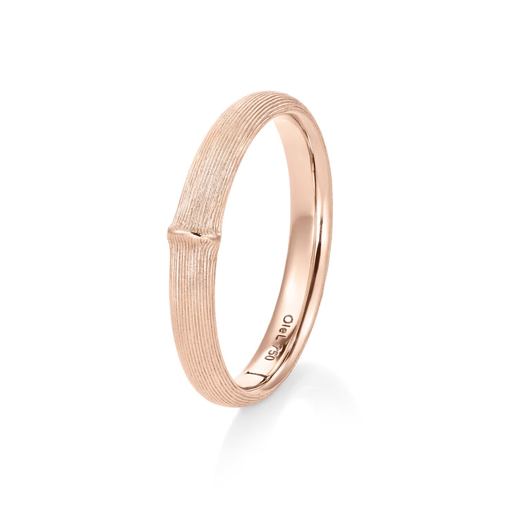 Kleiner Nature Ring für Herren aus 18K Rosegold 