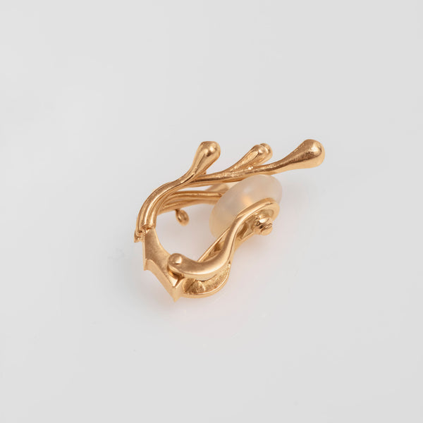 BoHo Small 18K Gold Clip-on Earring w. Diamonds