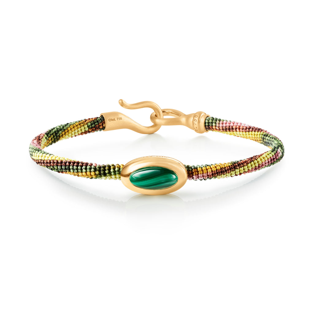 Life Plum Armband 4,5 mm I 18K vergoldet I Malachit