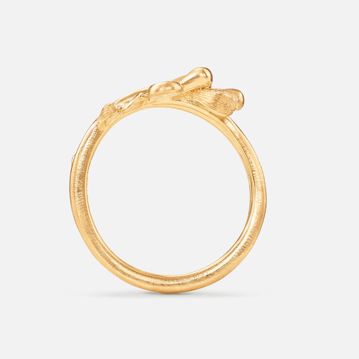 BoHo 18K Gold Ring w. Diamond
