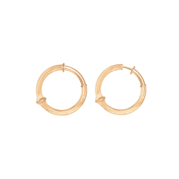 Large Nature Hoops aus 18K Gold
