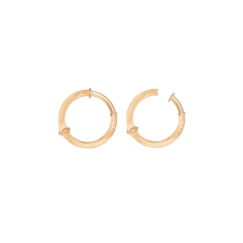 Large Nature 18K Gold Clip-on Earrings
