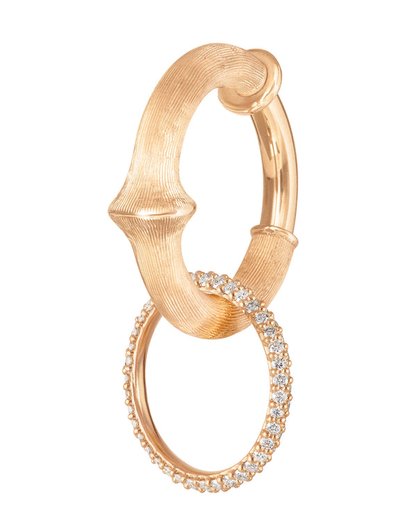 Big Nature 18K Gold Earring-pendant w. Diamonds