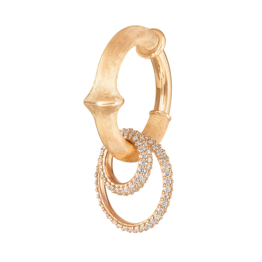 Big Nature Ohrring aus 18K Gold-Anhänger I Diamanten