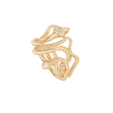 Snakes Medusa 18K Gold Ring w. Diamonds