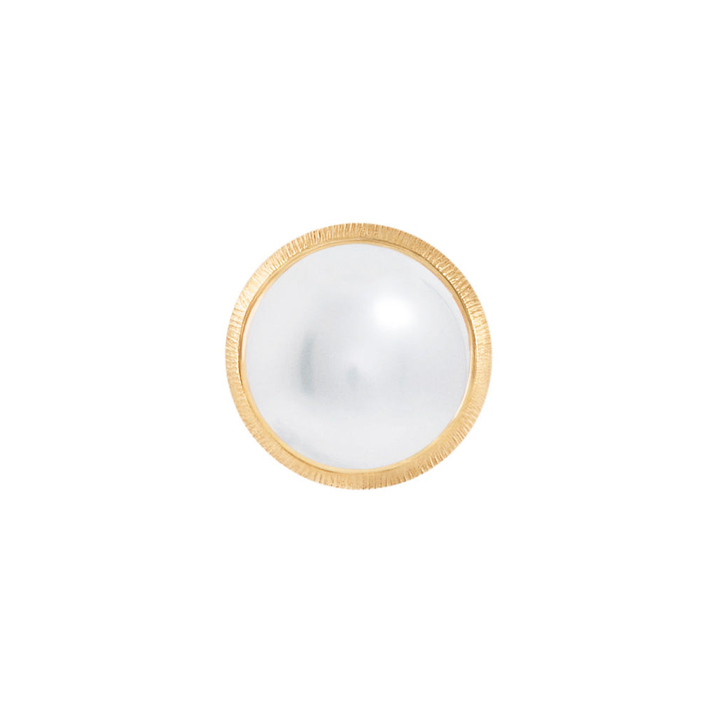 Lotus 18K Gold Studs w. Pearls