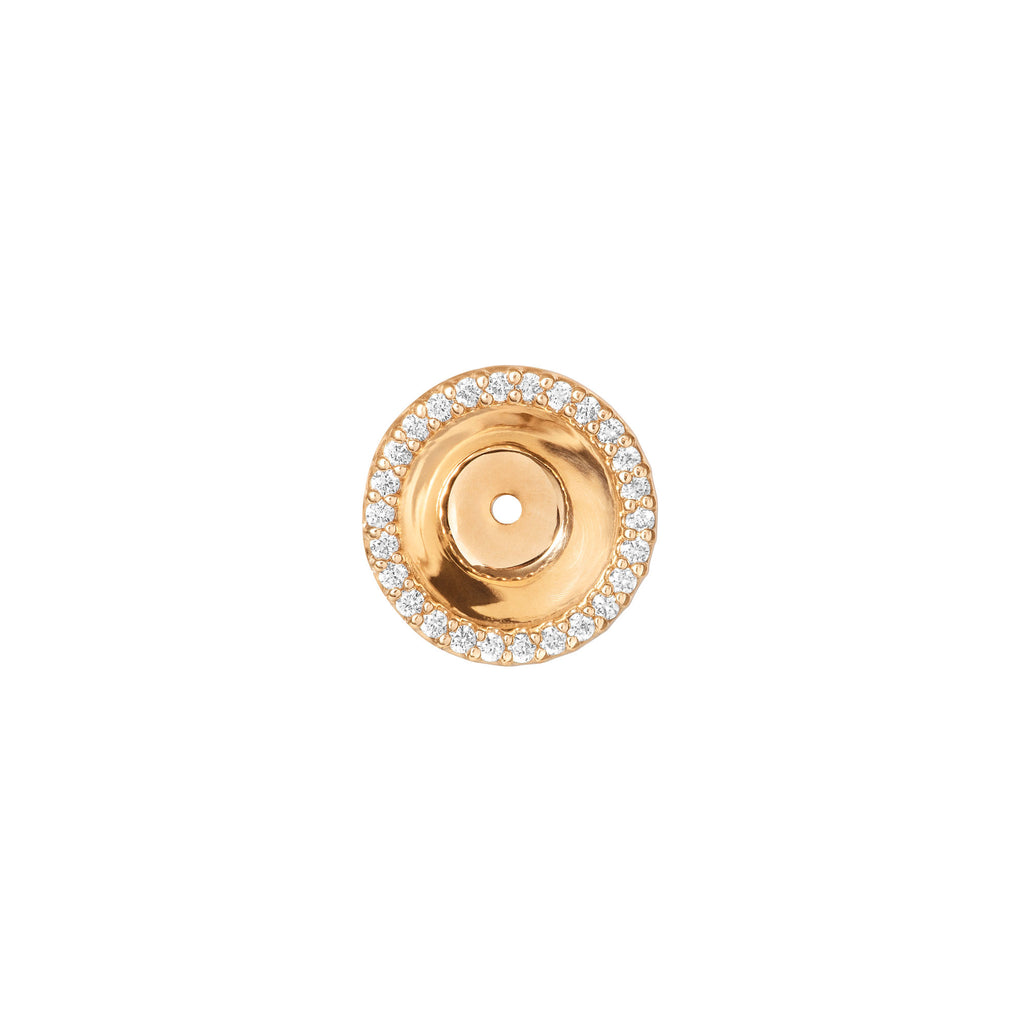 Lotus 18K Gold Stud-pendants w. Diamonds