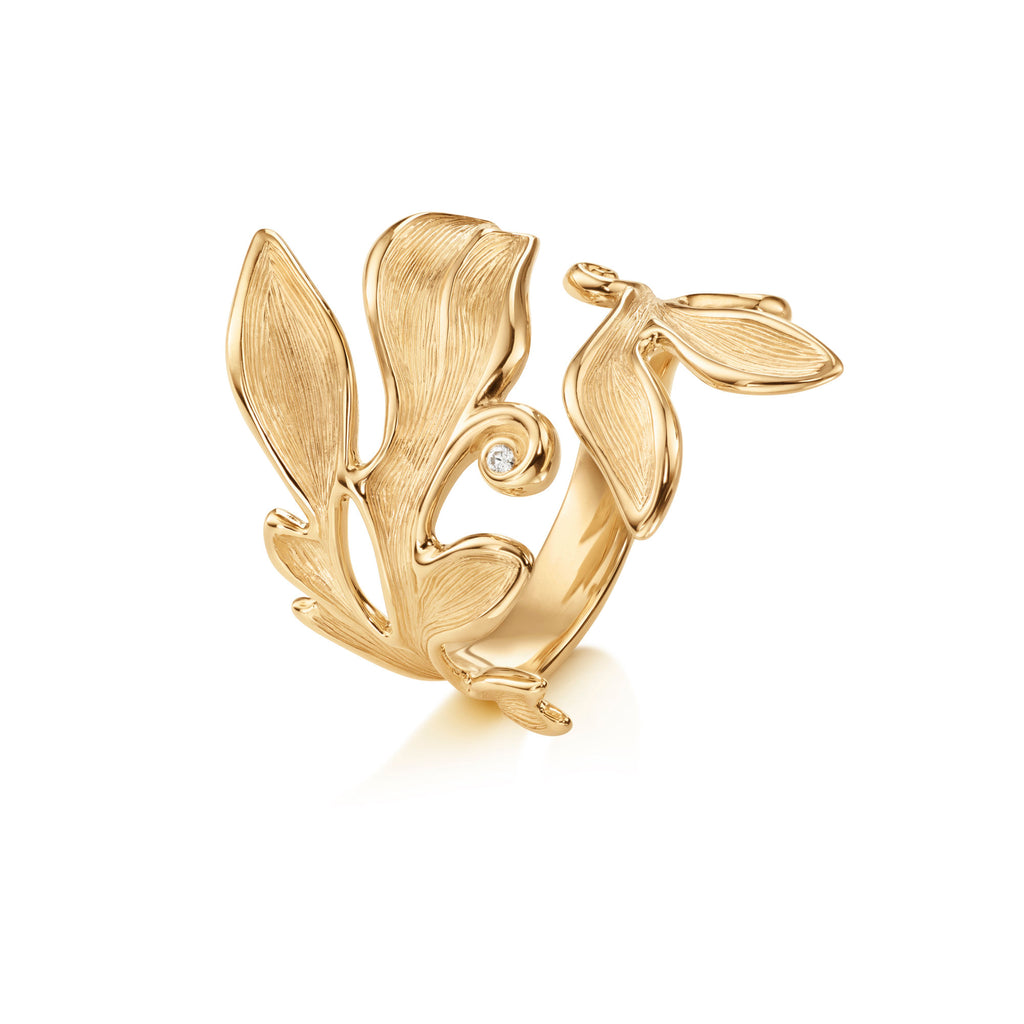 Forest großer Goldring aus 18K I Diamant