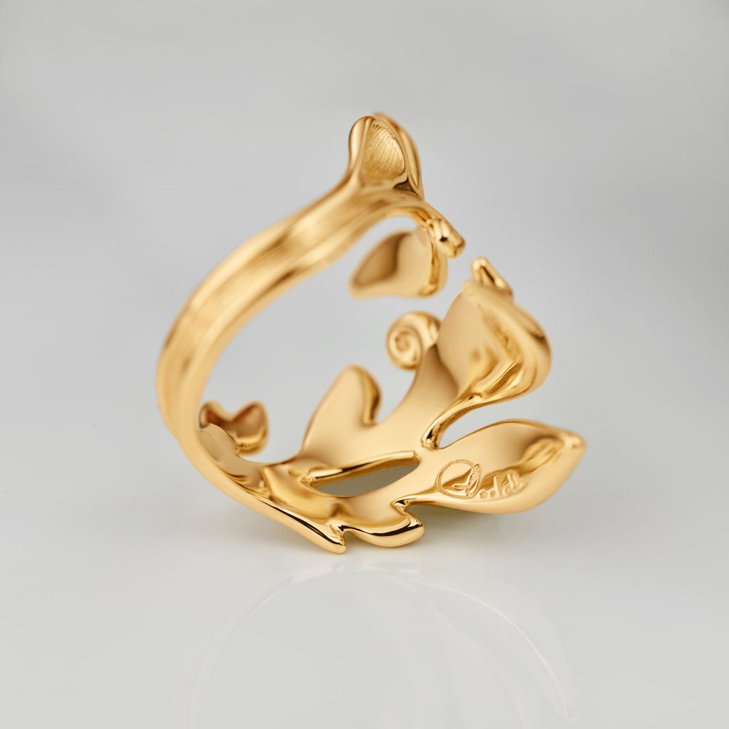 Forest großer Goldring aus 18K I Diamant