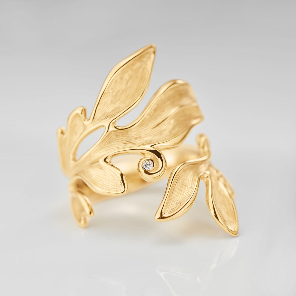 Forest großer Goldring aus 18K I Diamant