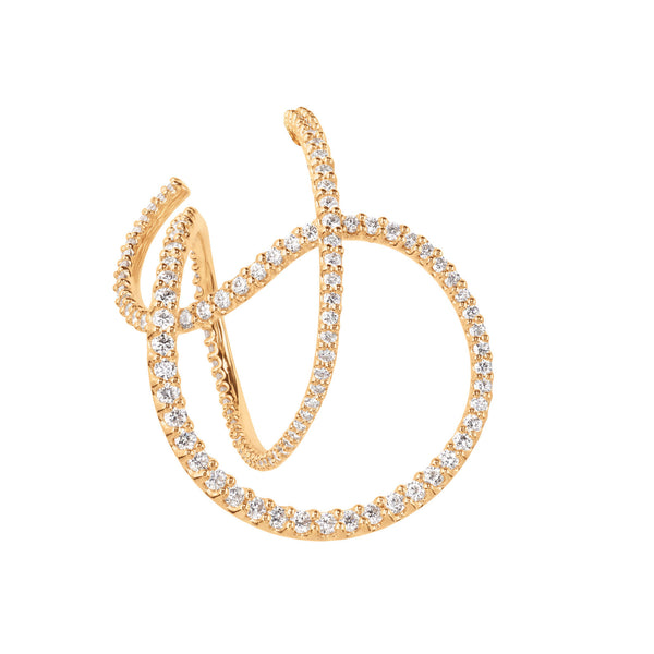 Twisted Love Bands Ohrring aus 18K Gold I Diamanten
