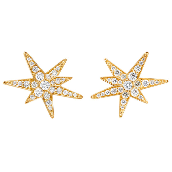 Small Funky Shooting Stars Ohrstecker 18K Gold mit Diamant