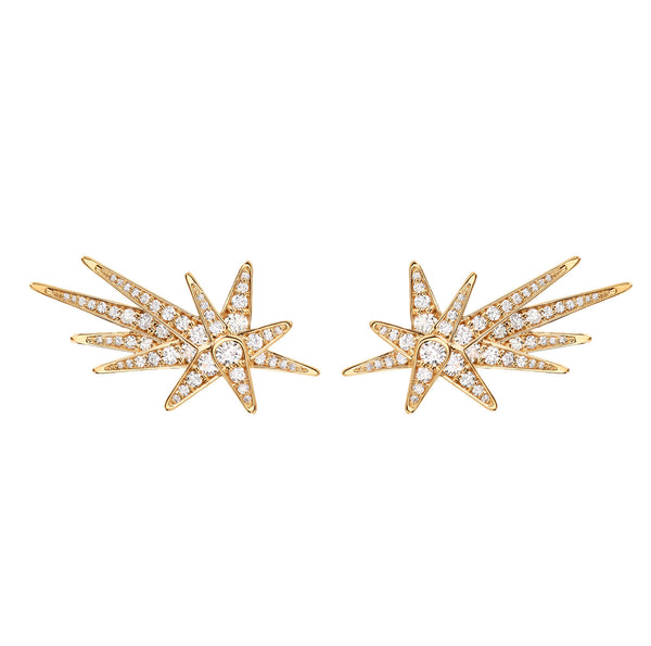 Funky Shooting Stars Ohrstecker 18K Gold mit Diamant