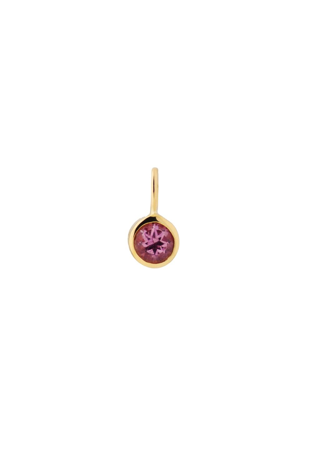 The Smiley 18K Gold Pendant w. Tourmaline