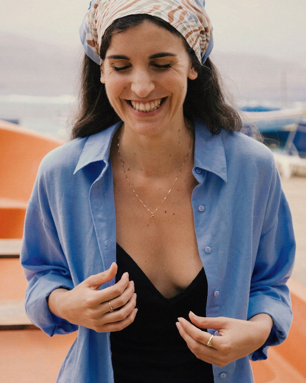 The Smiley 18K Gold Pendant w. Citrin