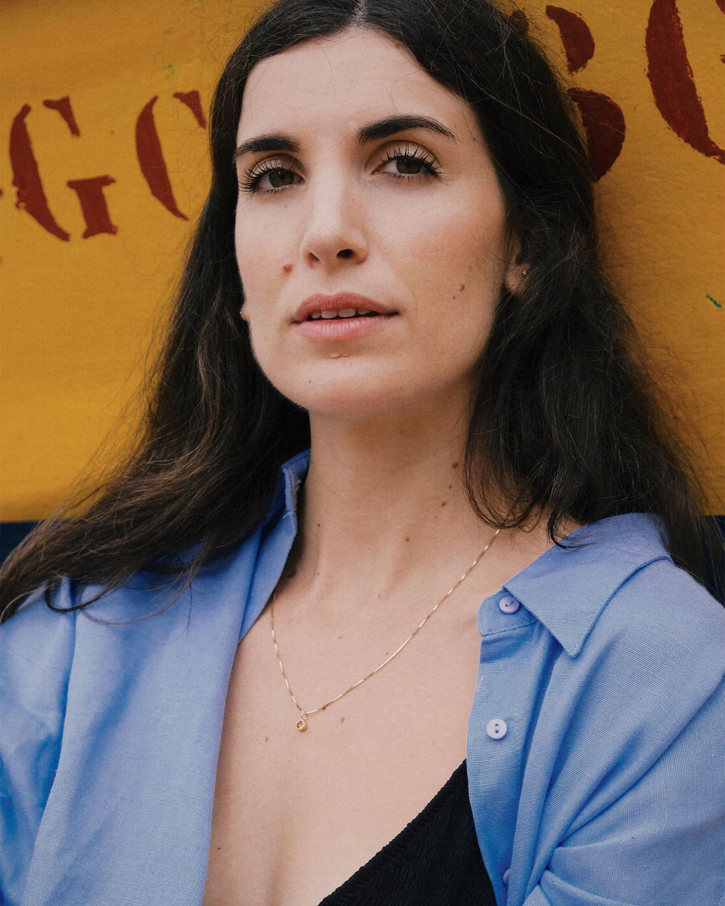 The Smiley 18K Gold Pendant w. Citrin