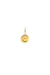The Smiley 18K Gold Pendant w. light blue Topaz
