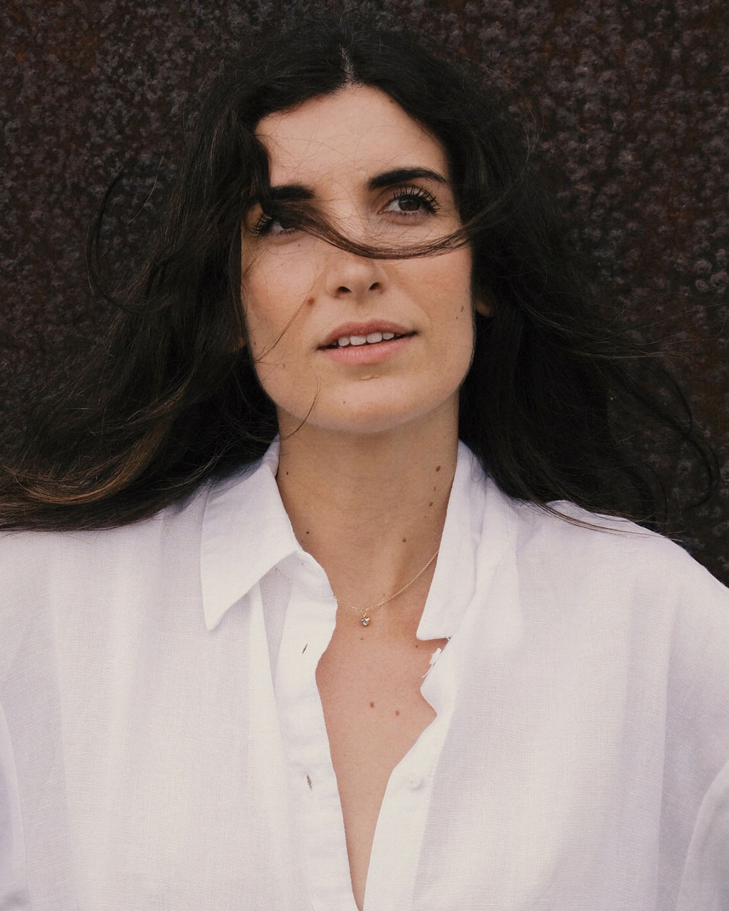 The Smiley 18K Gold Pendant w. light blue Topaz