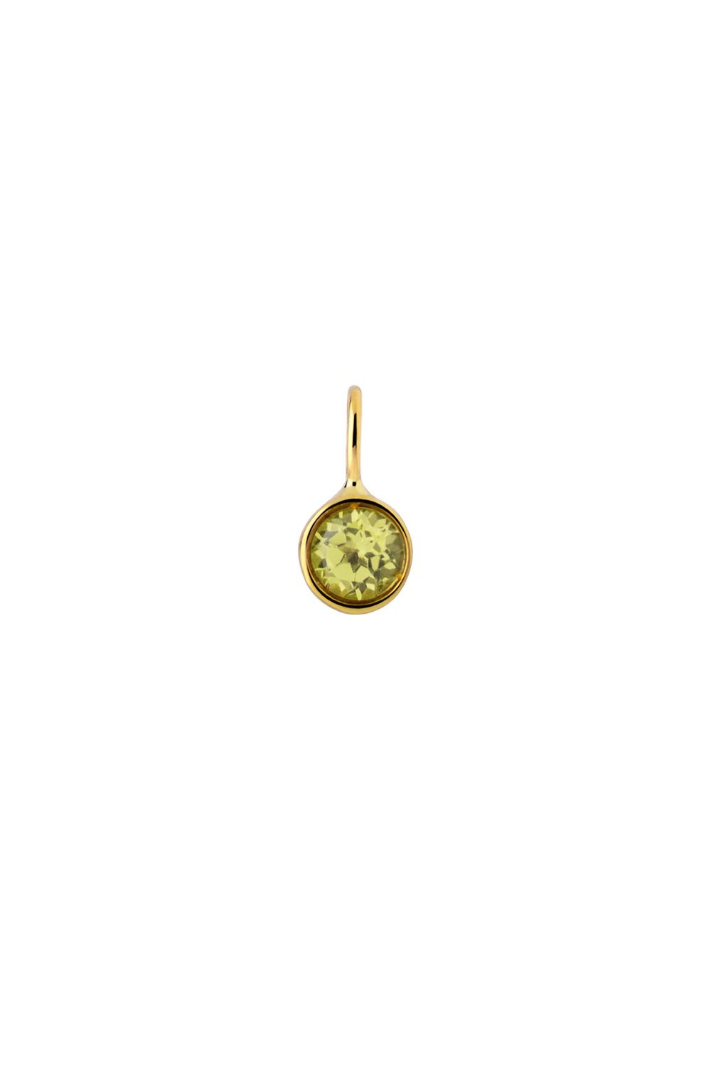 The Smiley 18K Gold Pendant w. Peridot