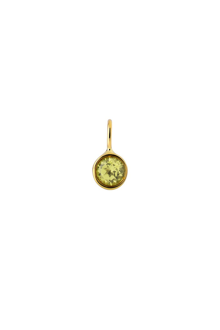 The Smiley 18K Gold Pendant w. Peridot