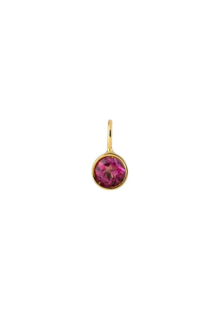 The Smiley 18K Gold Pendant w. Garnet